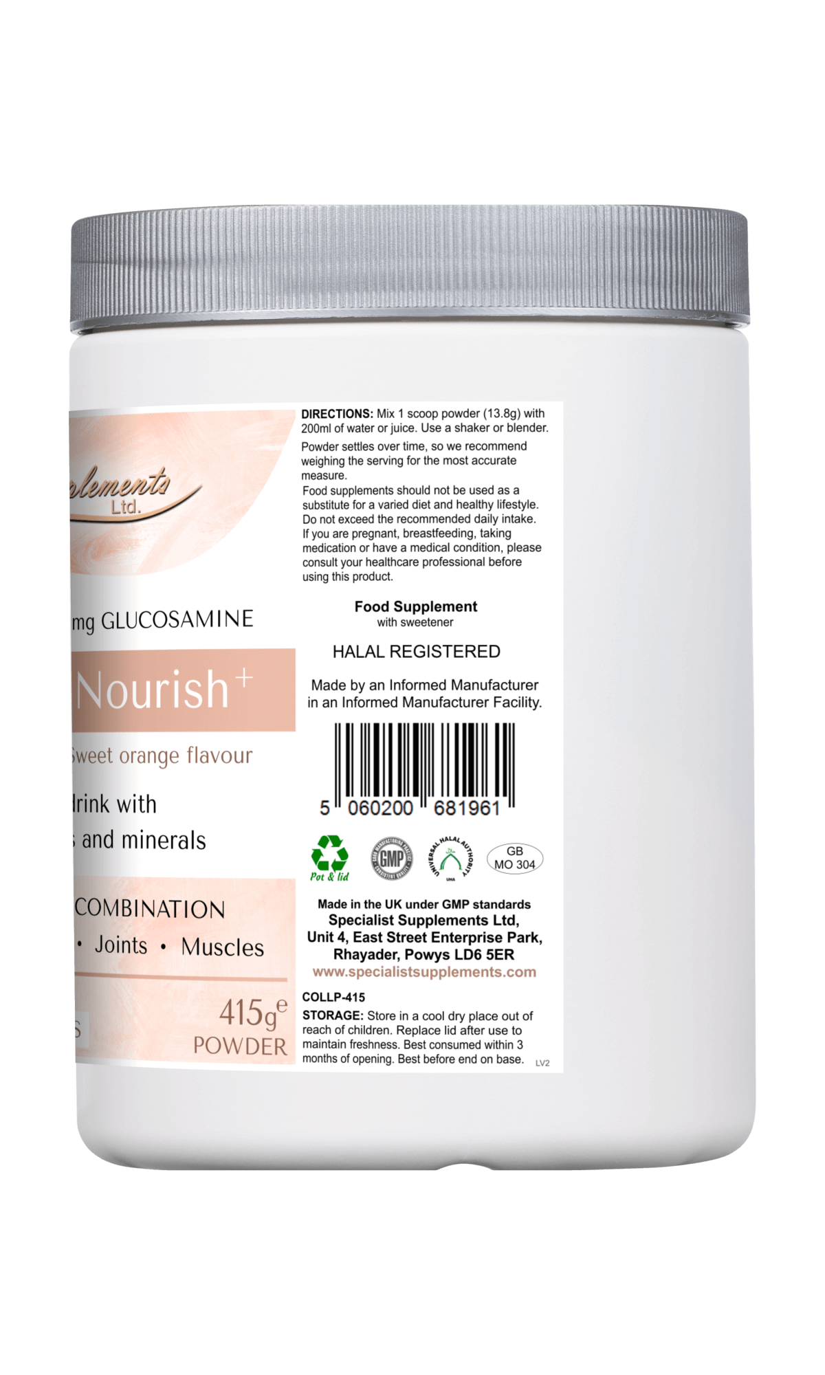 Collagen Nourish + (Sweet orange flavour)