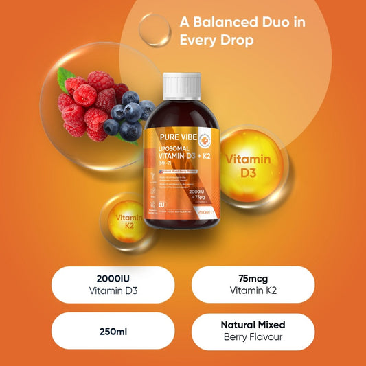 LIPOSOMAL Vitamins D3 + K2 drops